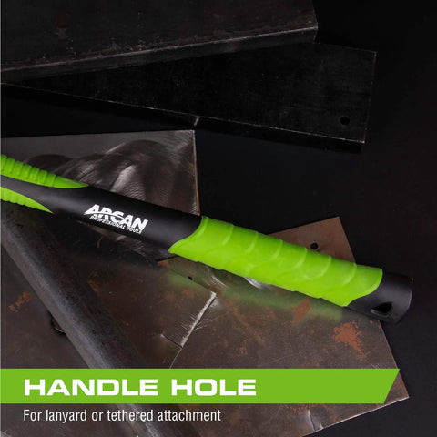 Beefy 16 Oz Hammer With 297 Mm Fiberglass Handle, Drop Forged Head, Rubber Grip, Non Slip Comfort, Bright Green Visibility