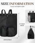 Must Have Beach Backpack With Wet Pocket And Waterproof Zipper Drawstring Mesh Bag With Large Capacity Durable Black Tote