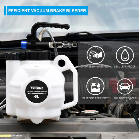 4L Vacuum Brake Bleeder Kit One Person Pneumatic Fluid Extractor With 1L Refilling Bottle for car maintenance