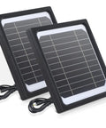 5W 12V Trail Camera Solar Panel Charger Kit with 5200mAh Battery Pack, waterproof solar panels for game cameras, 2 pack