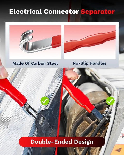 Electrical Disconnect Pliers And Connector Removal Tool Kit For DIY Car Care with carbon steel and no-slip handles