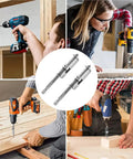 Spring Loaded Anti Drop Screw Holding Screwdriver Bits For DIY Home Repairs With Built In Spring Clamp Keeps Screws From Slipping Phillips Cross Tip And Hex Shank Universal Interface Great For Woodworking And Quick Fixes used with drill on wood