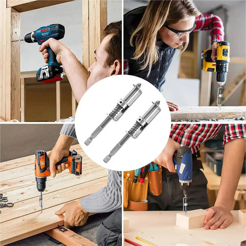 Spring Loaded Anti Drop Screw Holding Screwdriver Bits For DIY Home Repairs With Built In Spring Clamp Keeps Screws From Slipping Phillips Cross Tip And Hex Shank Universal Interface Great For Woodworking And Quick Fixes used with drill on wood