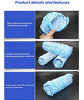 Perforated Landscape Drain Pipe Kit With Polyester Filtration, flexible pipes shown with features like compression and resistance