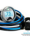 Front view of Razorback Technology 3.1 dimmable infrared belt temperature gauge with 12ft black cable and IR sensor