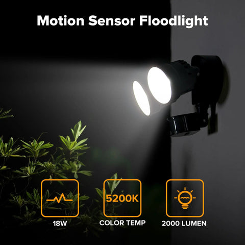 Badass Dual Head Motion Activated Led Floodlight Delivering A Sick 2000 Lumen Glow With Zero Hassle Installation And Heavy Duty Ip54 Weatherproof Protection For Your Backyard Or Driveway Black