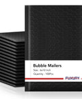 Black Bubble Mailers 6x10 Inch 100 Pack Padded Envelopes With Usable Inner 6x9 Inch Thick Opaque Shipping Bags Front View