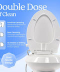 Non Electric Elongated Bidet Toilet Seat Plug And Play Self Cleaning Wash Nozzles Adjustable Water Pressure on toilet with dual nozzle design