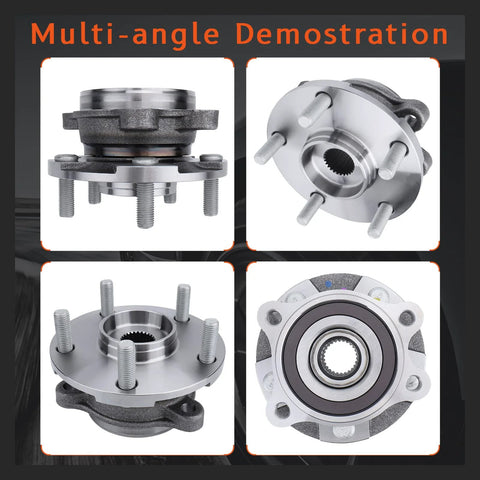 Front Wheel Hub And Bearing Assembly With ABS For Toyota RAV4 2006-2008 2.4L RAV4 2009-2011 2.5L Prius V 2012-2016 Lexus HS250h 2010-2012 Scion xB 2008-2015 Scion tC 2011-2016 OEM Style Direct Fit Ready To Roll multi-angle view