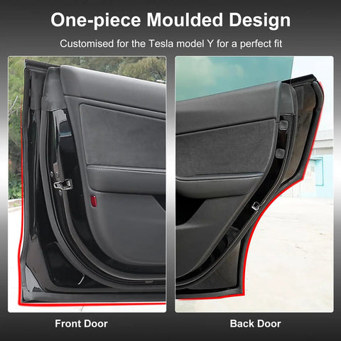 Tesla Model Y Weather Stripping Kit Self Adhesive Door Seal Rubber Weatherstrip on Front and Rear Doors for Soundproofing.
