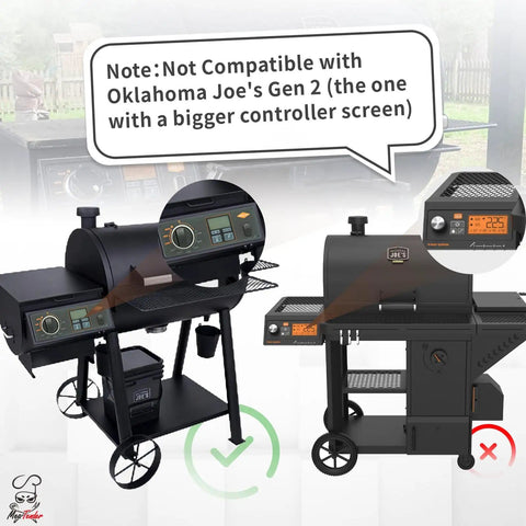 Two pellet grills showing incompatible models with 2.0 RPM Auger Motor Replacement For Pellet Grills - 110V AC 60Hz Heavy Duty High Torque Feeder Drive To Stop Jams And Fix Low Temp Issues Fits Many Grills And Smokers.
