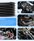 Six Piece Five Foot Silicone Vacuum Hose Kit with Six Diameters from One Eighth to Three Eighth Inch and 113 Nylon Connectors