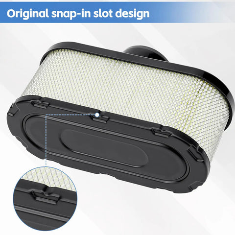 Original snap-in slot design of Air Filter Replacement Kit For Kawasaki FR651V FR691V FR730V Engines, Fits 11013-0752 11013-0726