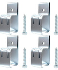 Heavy Duty Box Rail Hanger Bracket For Exterior Barn Doors Durable Wall Mount Bracket Compatible With Most Standard Barn Door Rail Systems Silver Finish 4 Pack