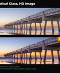 Optical glass comparison, showcasing clarity and color vibrance with 67mm MCUV Lens Protection Filter For Cameras, Ultra Slim UV Filter.