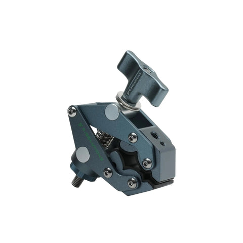 Savior Clamp With Articulated Jaws, 66 Lb Max Load, Two 1/4-20 And Two 3/8-16 Threads, 2.36 Inch Jaw Opening, Silver Finish