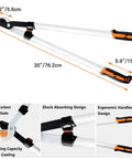 4 In 1 Garden Tool Set Hedge Clippers Pruning Shears Folding Saw Branch Cutter Tree Pruner Garden Scissors For Trees And Shrubs Yard Care Kit Heavy Duty showing high carbon steel blade and ergonomic handles.