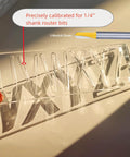 Premium Uppercase Letter Template Routing Guide With Rock Solid Acrylic Stencil for precise routing with 1/4 inch bits.