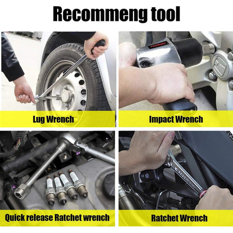 Different wrenches recommended for use with Stripped Bolt Extractor Kit - 18-Piece Socket Set for rusted fasteners.