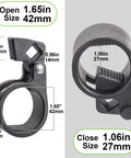 Toolwiz inner tie rod removal tool set, black metal clamp with serrated jaw, fits 27–42 mm and 1/2 in drive.
