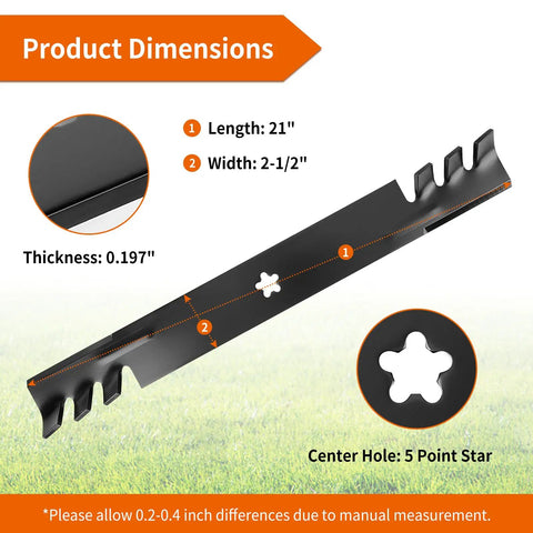 42 Inch Mower Blades For Lawn Tractors Gator Mulching Blades Compatible With Craftsman Husqvarna Poulan Replace 127843 134149