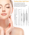 9-In-1 Pimple Popper Kit With 16 Precision Heads and 2 Tweezers for Zit Removal, Blackhead Remover Tools Set, 304 Stainless Steel