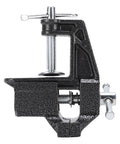 Heavy Duty Portable Table Vise With Rubber Clamps For Secure Golf Club Regripping, cast steel mini clamp with stable grip.