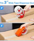 Clear Packing Tape Pack for Shipping and Moving, Heavy Duty Sealing Tape with Thick 2.8 Mil BOPP Adhesive being applied to box
