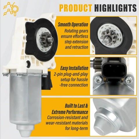 Replacement Electric Side Step Motor Kit 80-03129-90 for Running Boards highlighting smooth operation and easy installation.