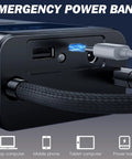 Plug And Play 150 Psi Tire Inflator Fast Fill Air Compressor Digital Gauge Auto Shut Off Pocket Power Tool For Rides Smooth Cruise No Sweat Daily Driver Gear, compact emergency power bank with USB port.