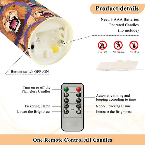 Dope Remote Control Led Flameless Candle Set Of Two Battery Operated Flickering Wicks For Safe And Stylish Home Holiday Party Decor Vibes Totally Lit And On Point Gift Idea, remote control and battery compartment.