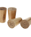 Four Pack Wood Furniture Feet Hardwood Round Bun Legs For Sofa Cabinet Table Replacement Beefed Up Weight Bearing Support