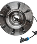 Beefy Front Wheel Bearing Hub Assembly Set For Silverado 2500 HD, 3500 HD, Sierra 2500 HD, top view showing 8-bolt design