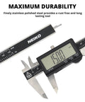 6 Inch Electronic Digital Caliper With Stainless Steel Build And Extra Large LCD Screen in workshop setting
