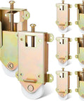 8 Piece Replacement Set Of Sliding Closet Door Rollers Two And A Half Inch Mounting With One And A Half Inch Nylon Concave Ball Bearing Wheels For Sliding Glass Doors And Screen Door Hardware Fits