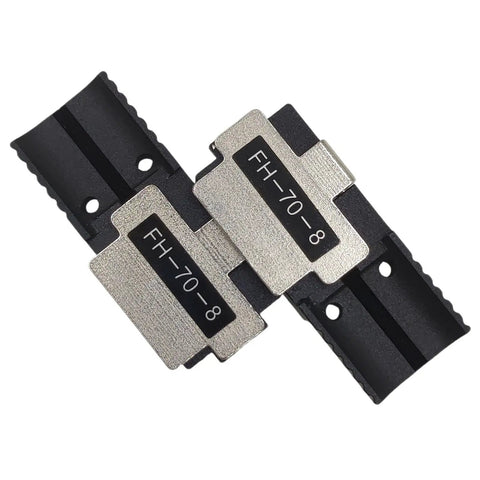 Heavy Duty 2 Pcs Set Of 8 Core Ribbon Fiber Holder Sheath Clamps And Chucking Jigs built tough, FH-70-8 model for fusion splicers.