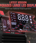 Large LED display of Five In One Tig Welder And Plasma Cutter All Purpose Welding Machine showing settings overview.