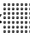 Fifty Pack Of Slick Black Chicago Binding Screws M4x4mm Slotted Ends Copper Plated Hardware Rock Solid For Books And Craft Projects That Resists Rust And Tightens Smooth With Zero Fuss Or Complications, including dual head fasteners.