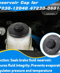 Toyota Brake Master Cylinder Fluid Reservoir Cap Replacement 47230 12040 47230 06010 on vehicle brake system