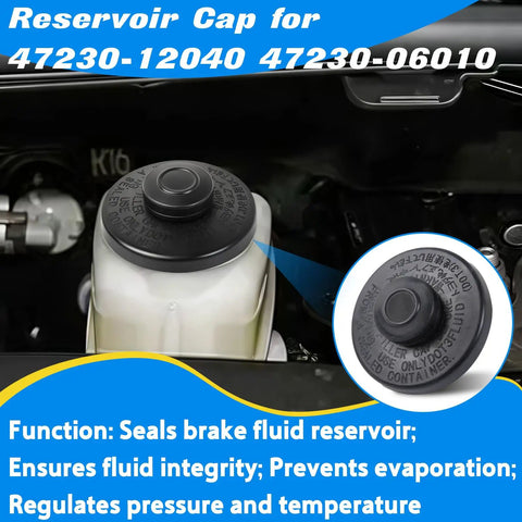 Toyota Brake Master Cylinder Fluid Reservoir Cap Replacement 47230 12040 47230 06010 on vehicle brake system