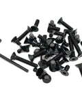 45 Piece 1/4 20 Countersunk Head Socket Cap Screw Assortment Kit With Allen Keys Black Grade 10.9 Carbon Steel on white background