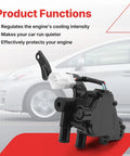 Direct Bolt On Coolant Control Valve For 2004 To 2009 Toyota Prius 1.5L showing engine cooling functionality and fitting details.