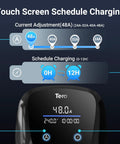 Tesla EV Charger Level 2 48 Amp 240 Volt Hardwired DIY EVSE Fast Charge Station touch screen with schedule and amp settings