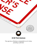 No Parking Violator Will Be Towed Sign Built Tough From Premium Aluminum For Indoor Outdoor Use With Rust Free Construction And High Visibility To Stop Unwanted Parking In Any Lot Garage Or Driveway, 40 mil aluminum thickness
