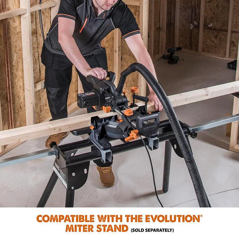 Sliding Miter Saw For Multi Material Cutting With Included Blade Cuts Wood Metal Plastic And More 50 Degree Miter 45 Degree Bevel 210 mm Slide 7-1/4 Inch Capacity Sparks Free Performance 3 Year Warranty