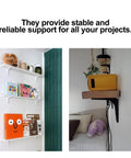 Eight Pack 3 Inch Beefy Heavy Duty L Brackets For Shelves Cabinets And Wood 90 Degree Wall Mount Right Angle Corner Braces Black Steel