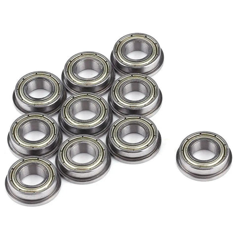 Mini Ball Bearings Set, 10 Pcs F688ZZ Steel Double Shielded Flange Miniature Bearings For Motors, High Precision, Low Noise, Durable Bearing Kit, 8x16x5mm, 10 bearings shown
