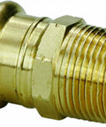 Zero Lead Bronze ProPress Adapter 1/2 Inch by 1/2 Inch P X Male NPT 10 Pack close-up view of threaded male connection