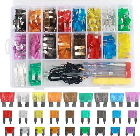 Auto Fuse Assortment Kit With Standard, Mini And Low Profile Blade Fuses, 306 Pieces In Box For Easy Car Electrical Repairs