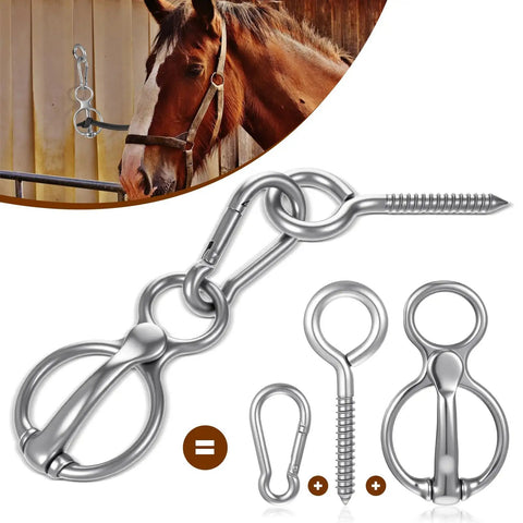 Magnetic Tie Ring For Horses, Safe And Humane Horse Training Equipment With Quick Snap, Stainless Steel Construction